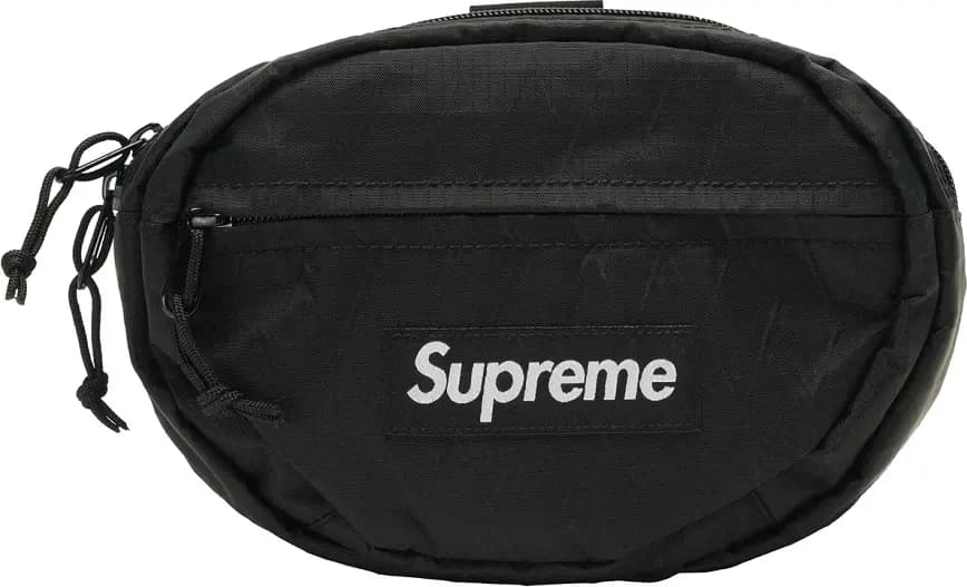 Túi Supreme Waist Bag FW18 Black SP-WBFW18BK Túi Supreme Waist Bag FW18 Black SP-WBFW18BK