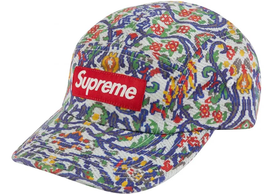 Mũ Supreme Washed Chino Twill Camp Cap 'Tapestry' Mũ Supreme Washed Chino Twill Camp Cap 'Tapestry'
