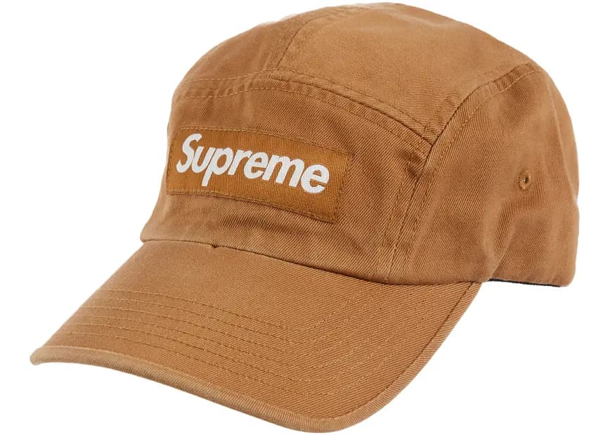 Mũ Supreme Washed Chino Twill Camp Cap 'Brown' Mũ Supreme Washed Chino Twill Camp Cap 'Brown'
