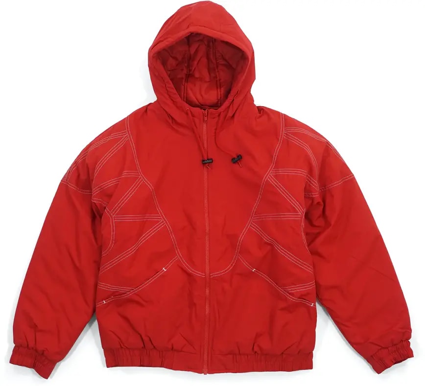Áo Supreme Zig Zag Stitch Puffy Jacket Red — kich-thuoc: M Áo Supreme Zig Zag Stitch Puffy Jacket Red — kich-thuoc: M