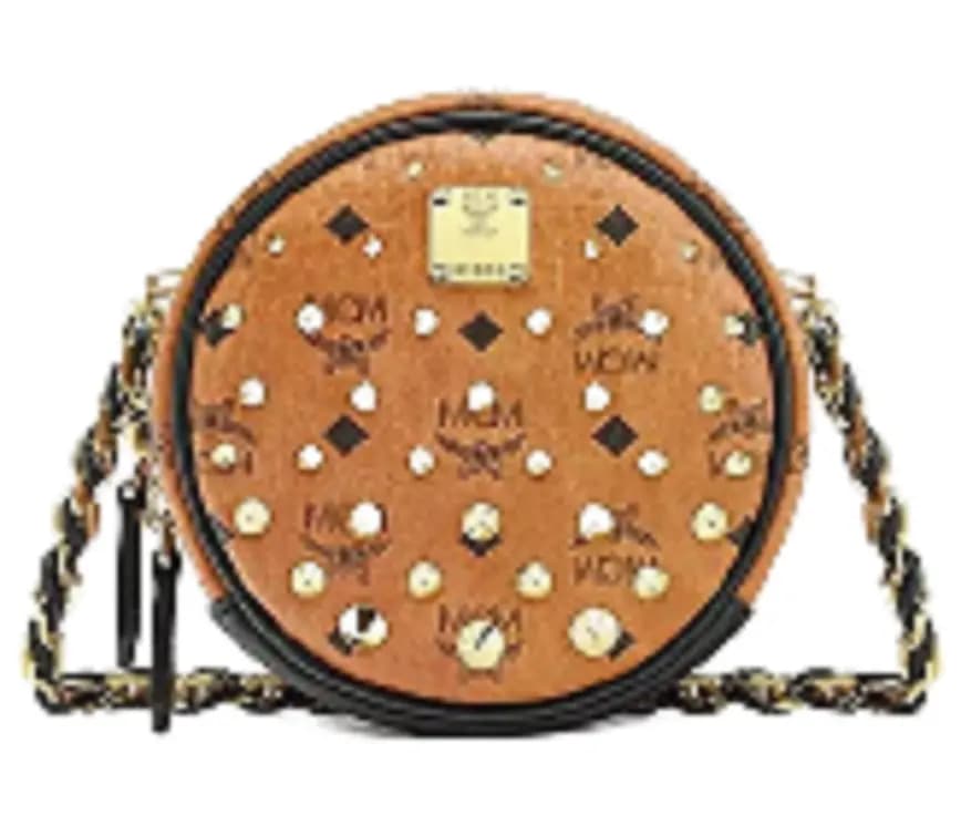 Túi MCM Tambourine Crossbody in Gold Studded Visetos MWRCSVI03CO001 Túi MCM Tambourine Crossbody in Gold Studded Visetos MWRCSVI03CO001