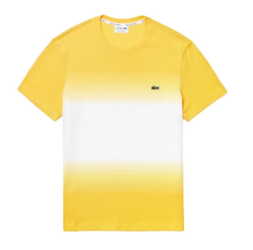 Áo Lacoste Cotton Piqué Cotton Crew Neck T-shirt White Yellow TH5074-00 Áo Lacoste Cotton Piqué Cotton Crew Neck T-shirt White Yellow TH5074-00