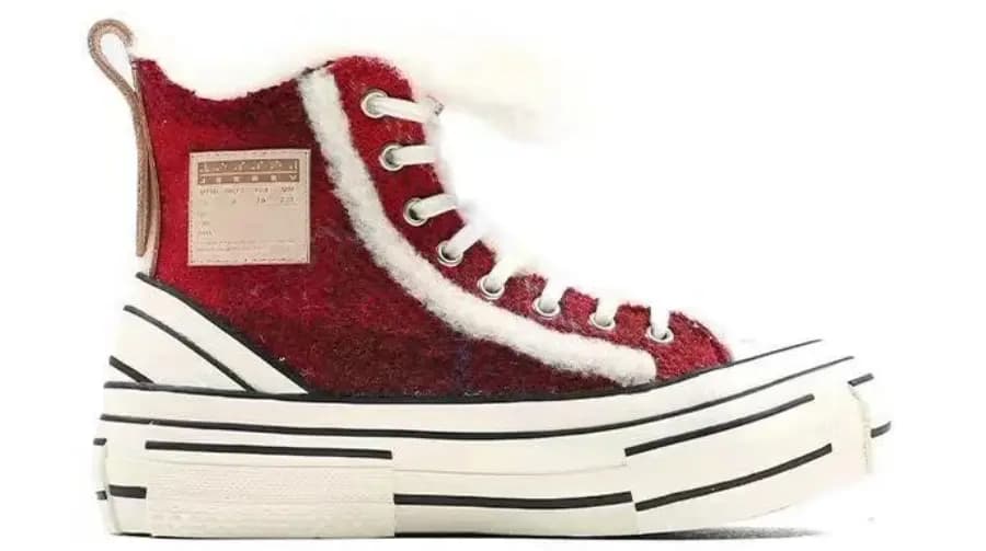 Giày xVESSEL x Harris Tweed G.O.P. Winter Highs Cherry Red Giày xVESSEL x Harris Tweed G.O.P. Winter Highs Cherry Red
