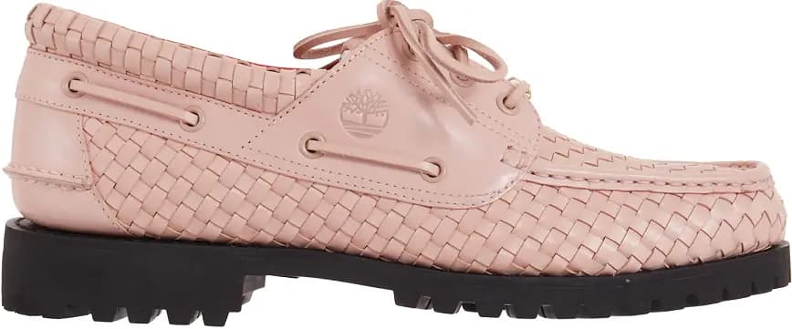 Giày Timberland Woven Leather 3-Eye Lug 'Supreme Pink' Giày Timberland Woven Leather 3-Eye Lug 'Supreme Pink'