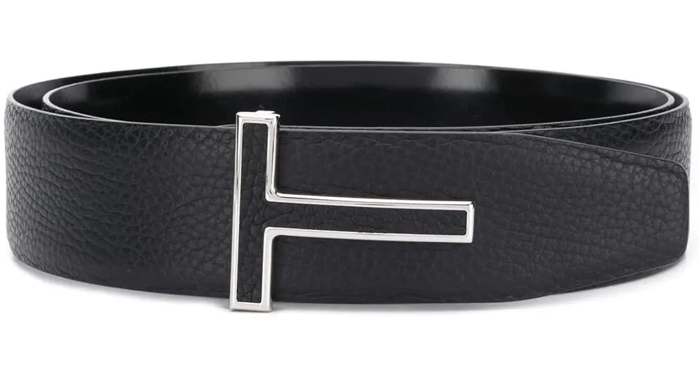 Thắt lưng Tom Ford Men's T Buckle Belt TB248P-LCL084-U9000 Thắt lưng Tom Ford Men's T Buckle Belt TB248P-LCL084-U9000