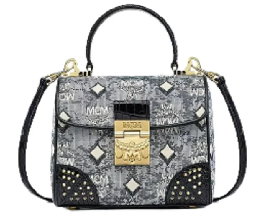 Túi MCM Tracy Satchel in Studded Vintage Monogram Jacquard MWECSTQ01EG001 Túi MCM Tracy Satchel in Studded Vintage Monogram Jacquard MWECSTQ01EG001