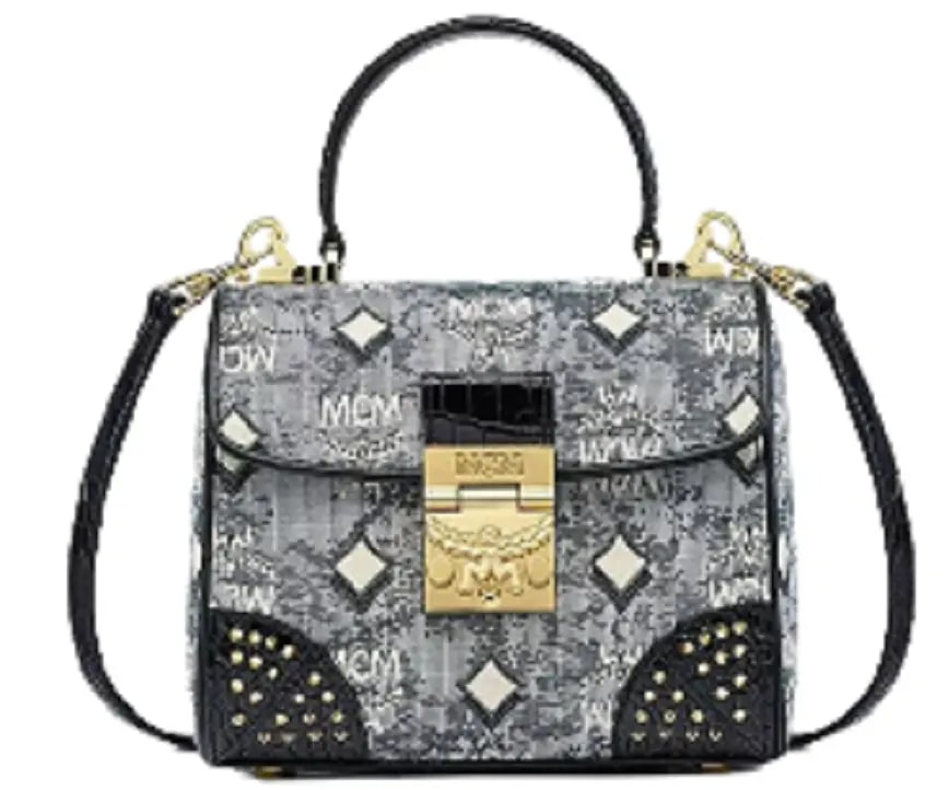 Túi MCM Tracy Satchel in Studded Vintage Monogram Jacquard MWECSTQ01EG001 Túi MCM Tracy Satchel in Studded Vintage Monogram Jacquard MWECSTQ01EG001