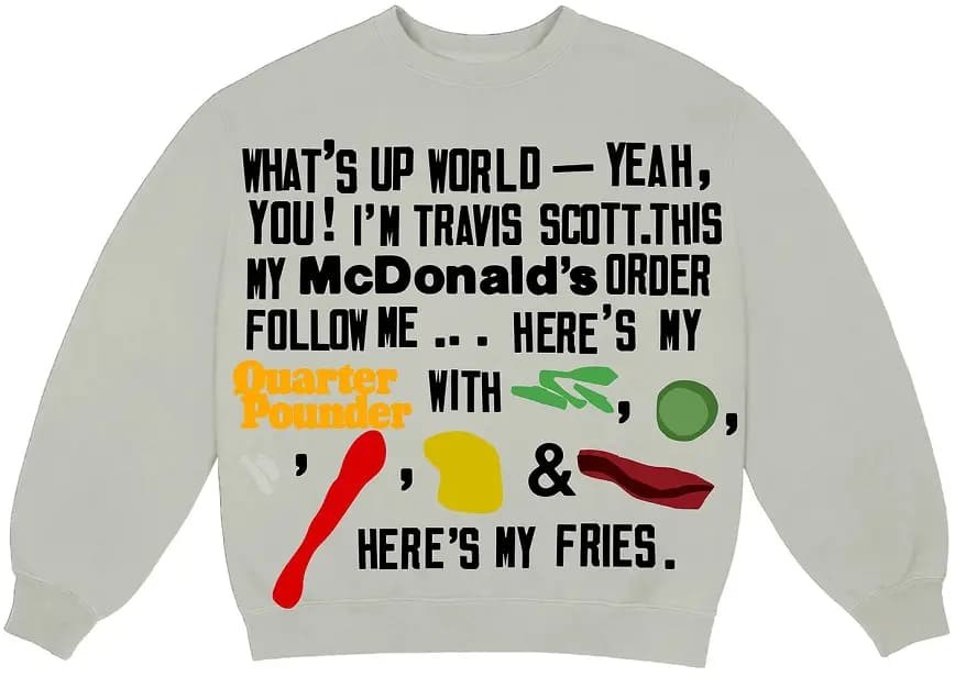 Áo Travis Scott x CPFM 4 CJ Script Crewneck Sweatshirt Grey TS-XC4CSCGY Áo Travis Scott x CPFM 4 CJ Script Crewneck Sweatshirt Grey TS-XC4CSCGY