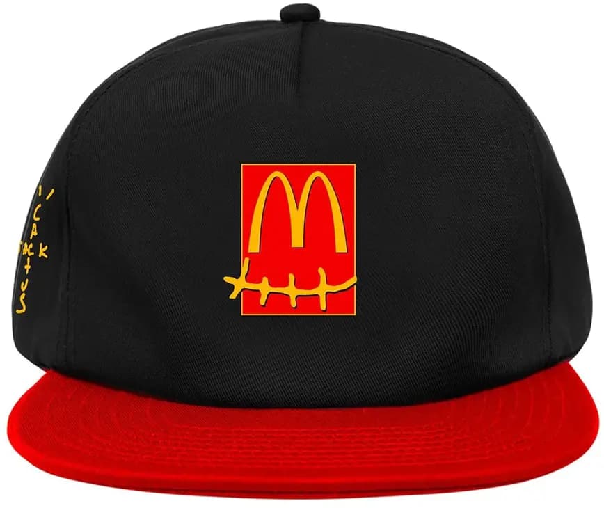 Mũ Travis Scott x McDonalds Smile Hat Black Red TS-XMSHBLRD Mũ Travis Scott x McDonalds Smile Hat Black Red TS-XMSHBLRD