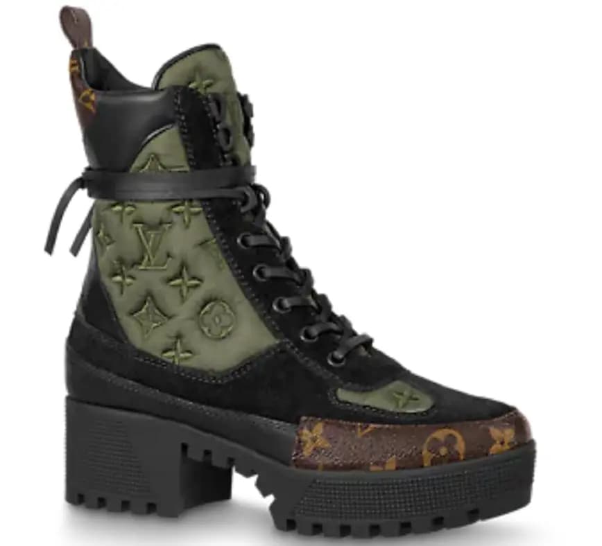 Giày Louis Vuitton Laureate Platform Desert Boots Khaki Green 1A95UD Giày Louis Vuitton Laureate Platform Desert Boots Khaki Green 1A95UD