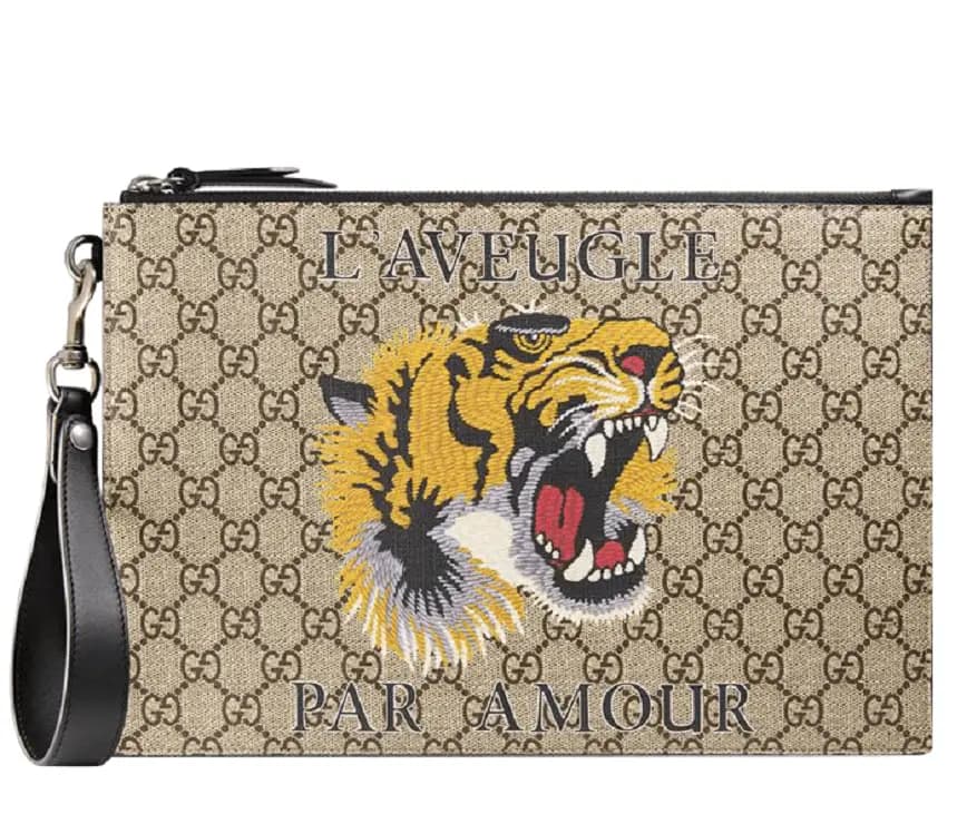 Túi Gucci Bestiary Pouch With Tiger Beige 473904 9CC1N 8666 Túi Gucci Bestiary Pouch With Tiger Beige 473904 9CC1N 8666