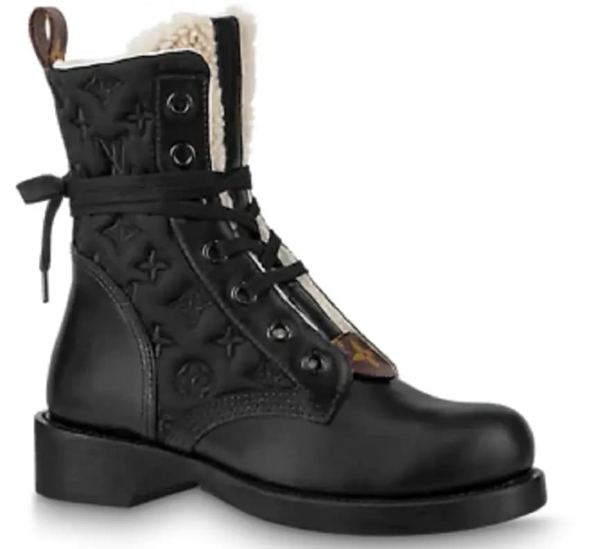 Giày Louis Vuitton Metropolis Flat Ranger Boots Black 1A95X1 Giày Louis Vuitton Metropolis Flat Ranger Boots Black 1A95X1