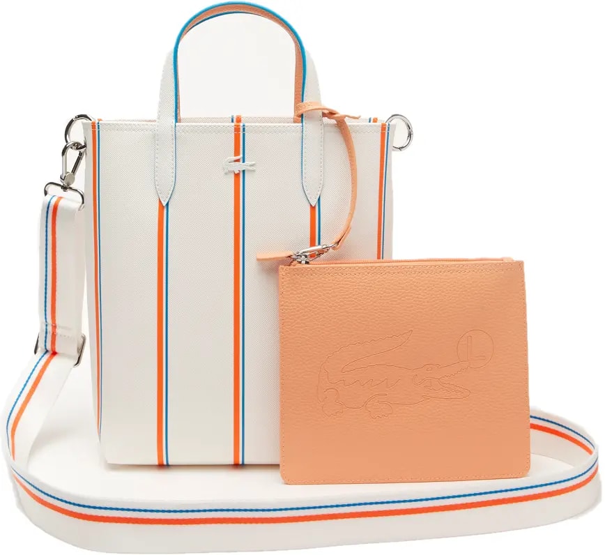 Túi Lacoste Anna Reversible Vertical 'White Orange' NF4238A53G-L48 — kich-thuoc: 22-x-29-x-10-cm Túi Lacoste Anna Reversible Vertical 'White Orange' NF4238A53G-L48 — kich-thuoc: 22-x-29-x-10-cm