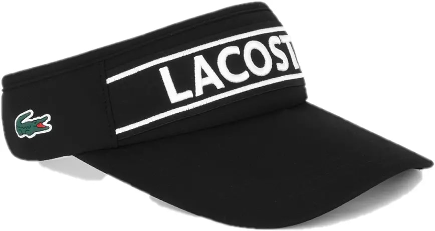 Mũ Lacoste Tape Logo Sun Visor 'Black' RK232E-53G-031 Mũ Lacoste Tape Logo Sun Visor 'Black' RK232E-53G-031