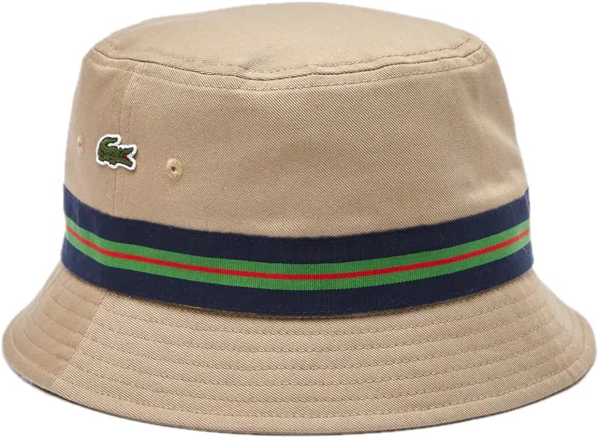 Mũ Lacoste Organic Cotton Stripe Band 'Beige' RK6864-53G-CB8 Mũ Lacoste Organic Cotton Stripe Band 'Beige' RK6864-53G-CB8