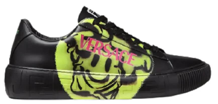 Giày Versace Greca Medusa Tag Sneakers Black Print DSU8404-1A01998-2B670 Giày Versace Greca Medusa Tag Sneakers Black Print DSU8404-1A01998-2B670