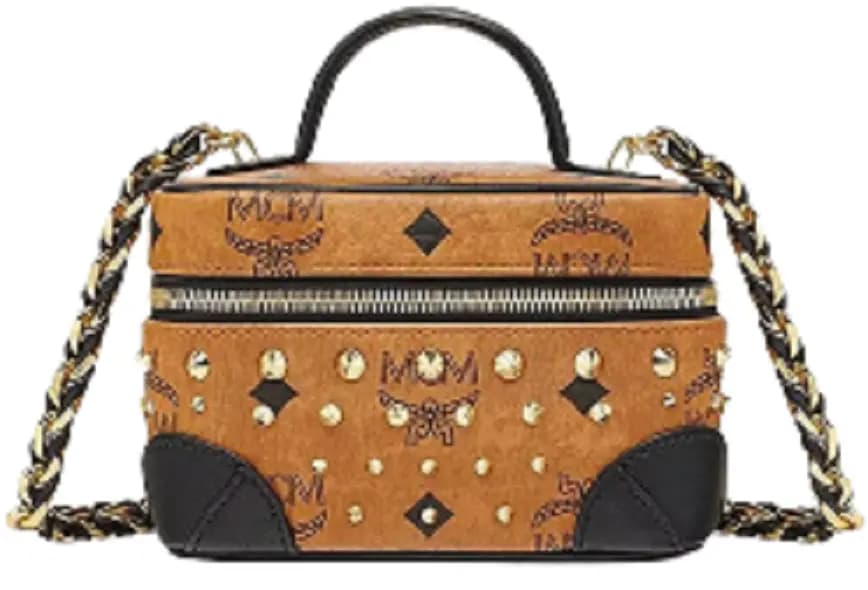 Túi MCM Vanity Case in Gold Studded Visetos MWRCSVI05CO001 Túi MCM Vanity Case in Gold Studded Visetos MWRCSVI05CO001