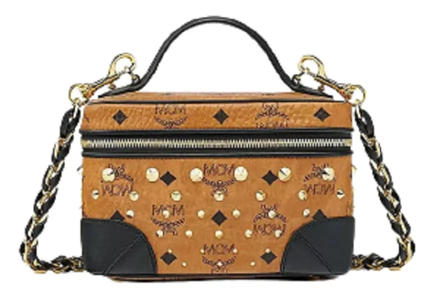 Túi MCM Vanity Case in Gold Studded Visetos MWRCSVI04CO001 Túi MCM Vanity Case in Gold Studded Visetos MWRCSVI04CO001