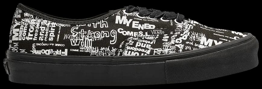 Giày Vans Comme des Garçons x Authentic LX 'Graffiti Black' VN0A33TASO7 Giày Vans Comme des Garçons x Authentic LX 'Graffiti Black' VN0A33TASO7