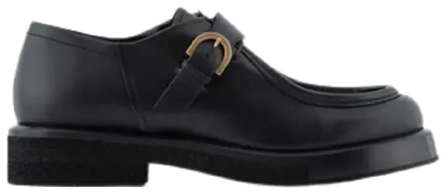 Giày Armani Chunky Monkstraps In Crinkled Calfskin 'Black' Giày Armani Chunky Monkstraps In Crinkled Calfskin 'Black'
