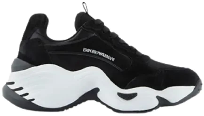 Giày Armani Chunky Suede Effect With Satin Details 'Black' Giày Armani Chunky Suede Effect With Satin Details 'Black'