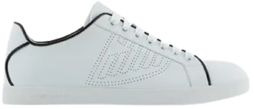 Giày Armani Leather With Piping And Laser Cut Eagle 'White' Giày Armani Leather With Piping And Laser Cut Eagle 'White'