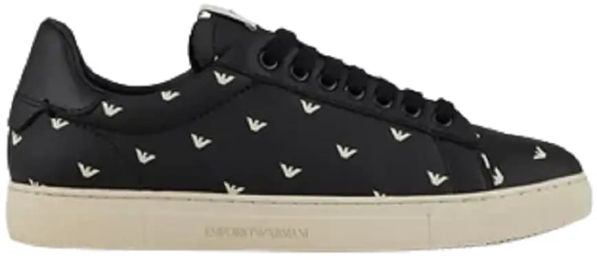 Giày Armani Soft Leather With All Over 3D Eagle 'Black' Giày Armani Soft Leather With All Over 3D Eagle 'Black'