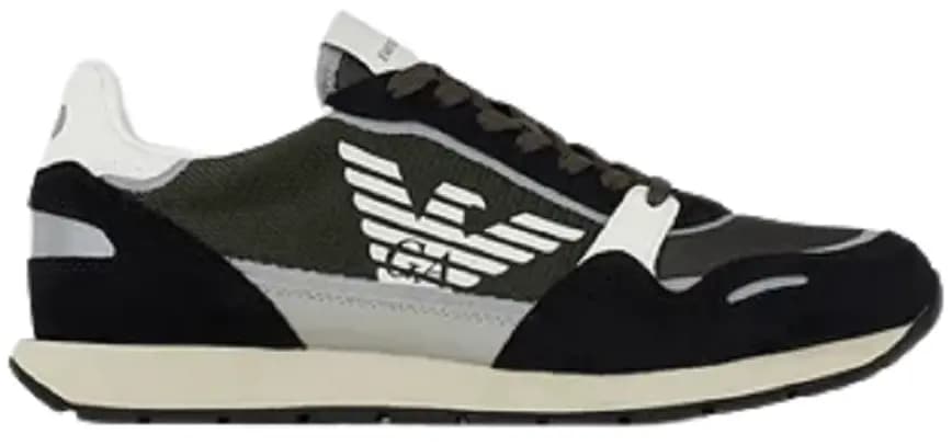 Giày Armani Suede With Contrasting Inserts 'Blue' X4X537XM6781Q446 Giày Armani Suede With Contrasting Inserts 'Blue' X4X537XM6781Q446
