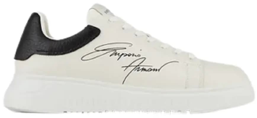 Giày Armani Leather With Signature Logo 'White' X4X264XM6701N422 Giày Armani Leather With Signature Logo 'White' X4X264XM6701N422