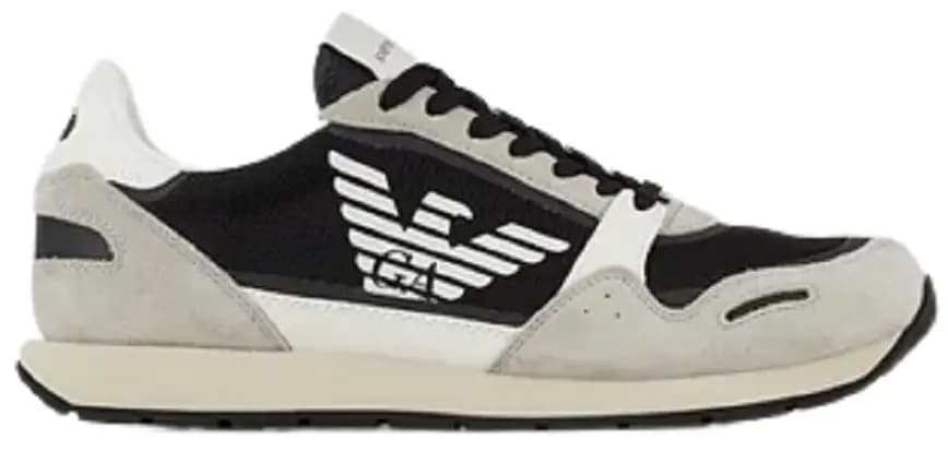 Giày Armani Suede With Contrasting Inserts 'Black Grey' X4X537XM6781Q444 Giày Armani Suede With Contrasting Inserts 'Black Grey' X4X537XM6781Q444