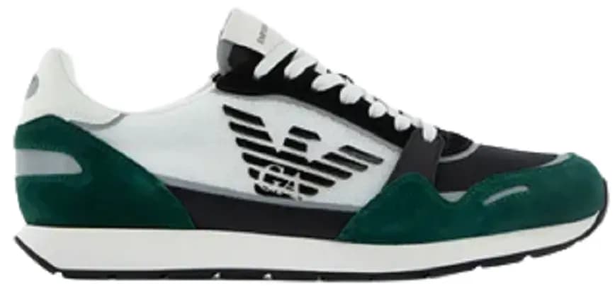 Giày Armani Suede With Contrasting Inserts 'Forest Green' Giày Armani Suede With Contrasting Inserts 'Forest Green'