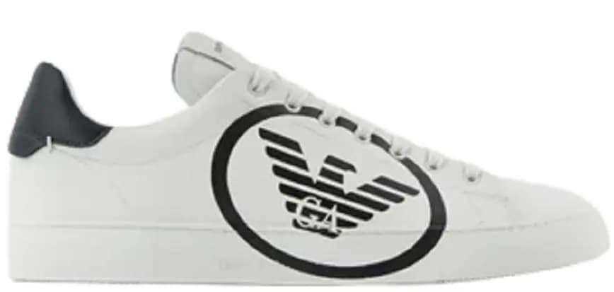 Giày Armani Leather Sneakers Oversized Eagle Logo 'White' X4X554XM9901Q802 Giày Armani Leather Sneakers Oversized Eagle Logo 'White' X4X554XM9901Q802