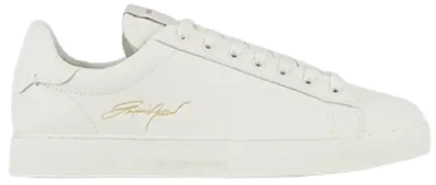 Giày Armani Leather With Gold Signature Logo 'White' X4X565XM993100894 Giày Armani Leather With Gold Signature Logo 'White' X4X565XM993100894