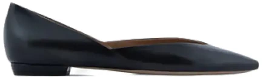 Giày Armani Nappa Leather Pointed Toe Ballerinas 'Black' Giày Armani Nappa Leather Pointed Toe Ballerinas 'Black'