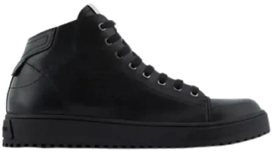 Giày Armani Signature Logo Leather Mid-top 'Black' X4Z101XN1631K001 Giày Armani Signature Logo Leather Mid-top 'Black' X4Z101XN1631K001