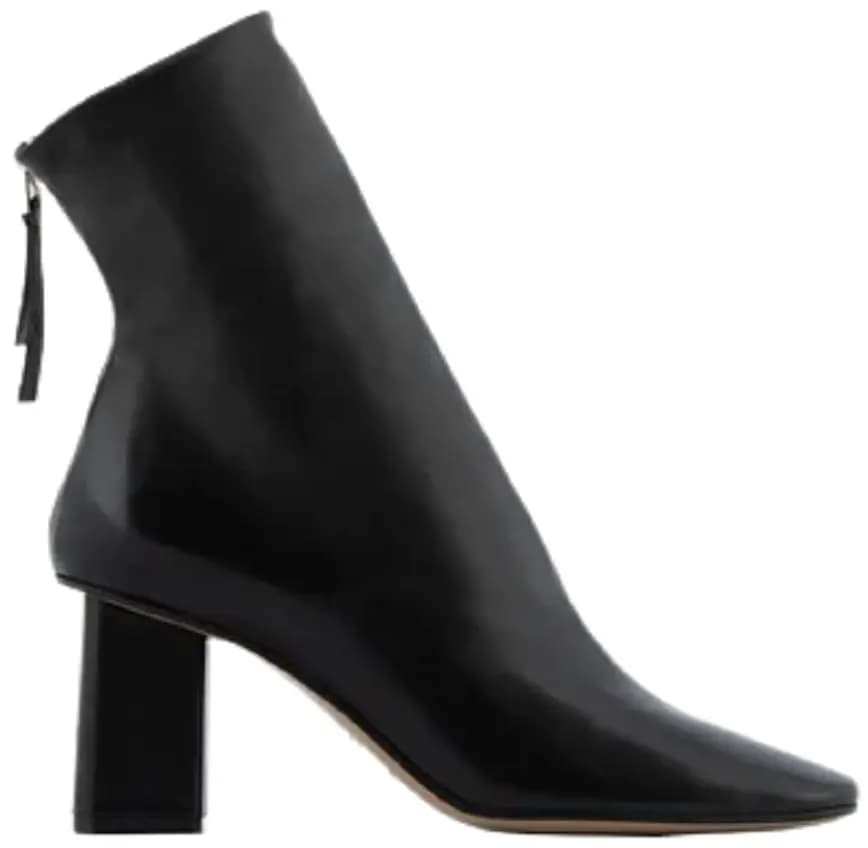 Giày Armani Nappa Leather Pointed Toe Heeled Ankle Boots 'Black' Giày Armani Nappa Leather Pointed Toe Heeled Ankle Boots 'Black'