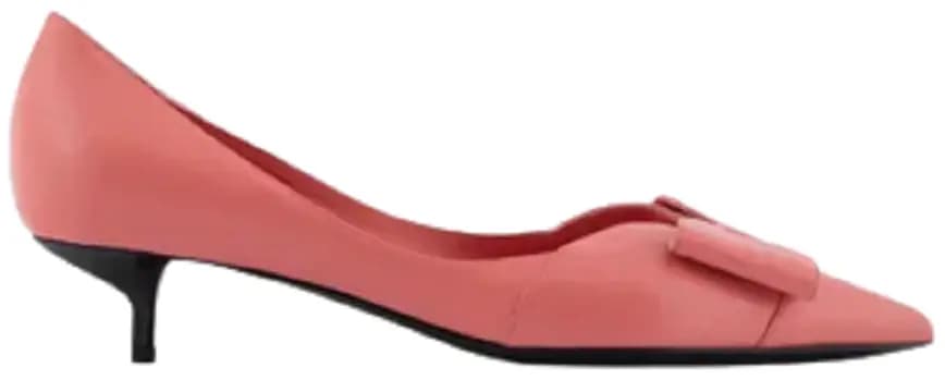 Giày Armani Nappa Leather Kitten Heeled Court With Bow 'Pink' Giày Armani Nappa Leather Kitten Heeled Court With Bow 'Pink'