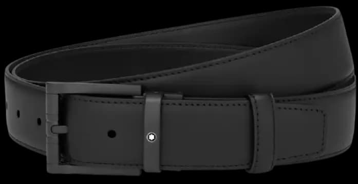 Thắt Lưng Montblanc Black Leather Belt 123904 Thắt Lưng Montblanc Black Leather Belt 123904