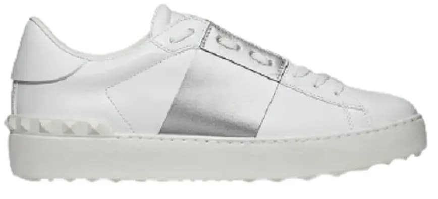 Giày Valentino Open Sneaker With Metallic Stripe WW2S0781FLR857 Giày Valentino Open Sneaker With Metallic Stripe WW2S0781FLR857