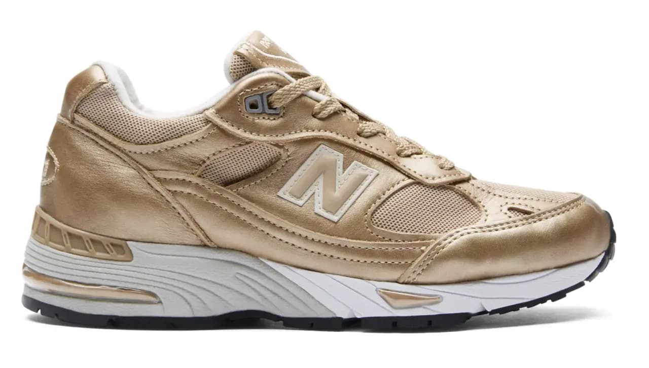 Giày New Balance Wmns 991 Made In UK Gold W991SBL Giày New Balance Wmns 991 Made In UK Gold W991SBL
