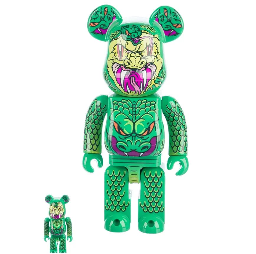 Mô Hình Bearbrick Madballs Snake Bait Mishka 100% & 400% Green Mô Hình Bearbrick Madballs Snake Bait Mishka 100% & 400% Green