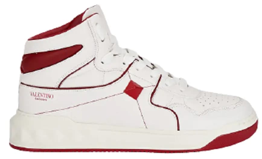 Giày Valentino Garavani One Stud White Red Sneakers WY2S0E63NWNR81 Giày Valentino Garavani One Stud White Red Sneakers WY2S0E63NWNR81