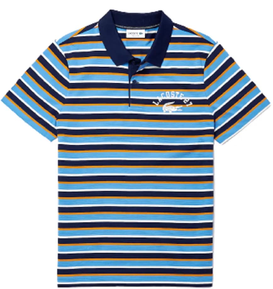 Áo Lacoste Ultra-lightweight Striped Knit Polo Shirt YH0031-00 Áo Lacoste Ultra-lightweight Striped Knit Polo Shirt YH0031-00