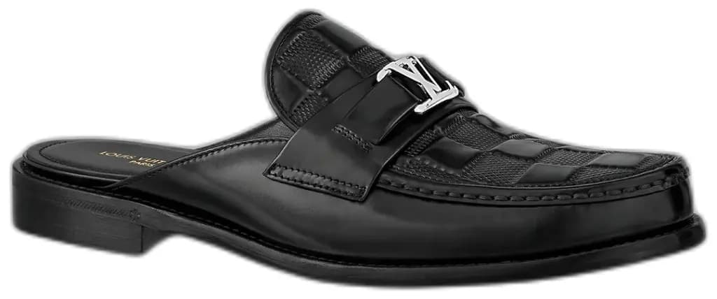 Giày Louis Vuitton Major Open Back Loafers Black 1A9KCB Giày Louis Vuitton Major Open Back Loafers Black 1A9KCB