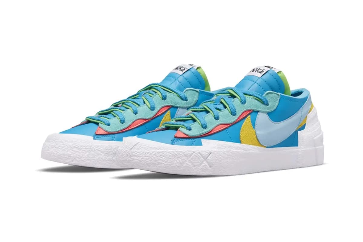 Hình ảnh chính thức của đôi KAWS x sacai Nike Blazer Low có tông màu "Blue" Hình ảnh chính thức của đôi KAWS x sacai Nike Blazer Low có tông màu "Blue"