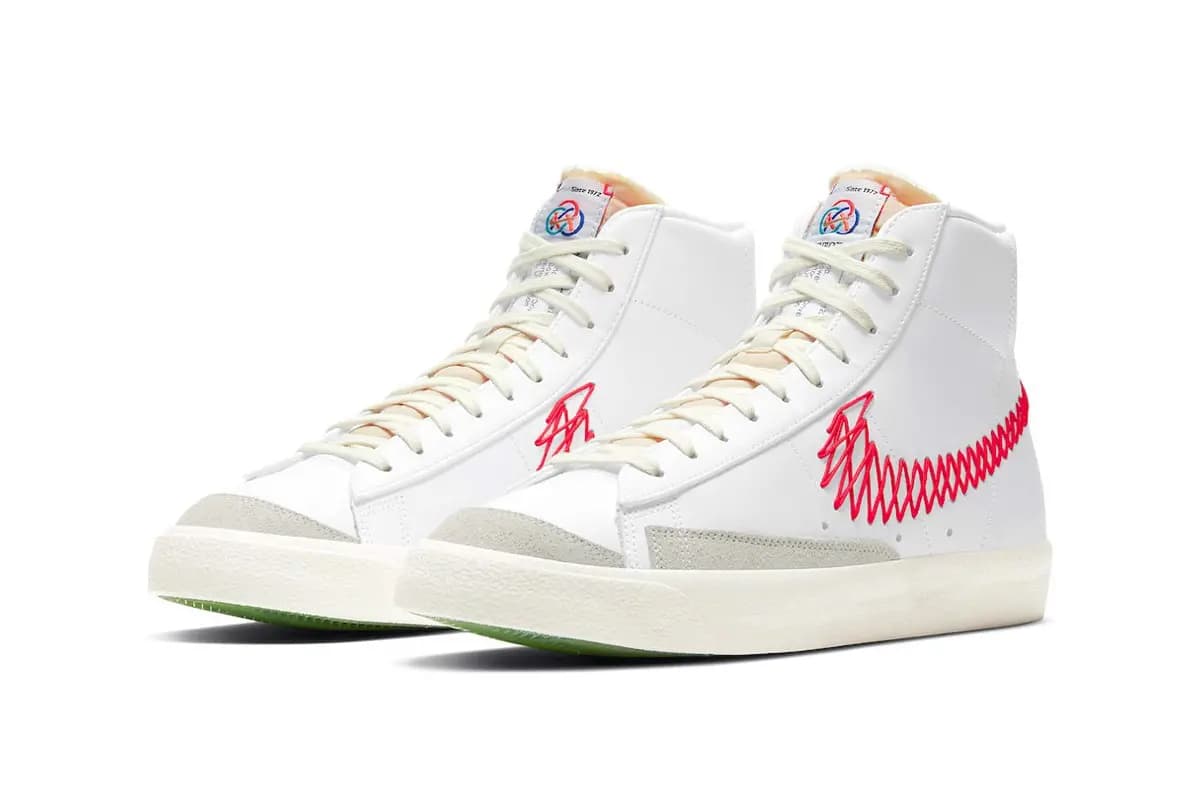 Nike's Blazer Mid trở lại với Swoosh Zig Zag-Stitched vô cùng độc đáo Nike's Blazer Mid trở lại với Swoosh Zig Zag-Stitched vô cùng độc đáo