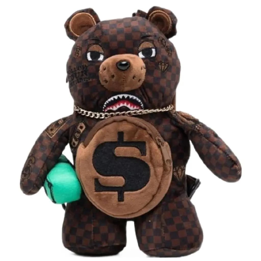 Balo Sprayground Sharks In Paris Mini Bear Brown 910B3833NSZ Balo Sprayground Sharks In Paris Mini Bear Brown 910B3833NSZ