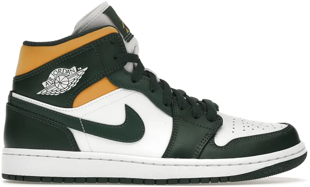 Giày Nike Air Jordan 1 Mid 'Green Yellow' 554724-371 Giày Nike Air Jordan 1 Mid 'Green Yellow' 554724-371