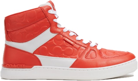 Giày Coach Clip Court High Top Signature 'Red' CI081-BWU — kich-thuoc: 40.5 Giày Coach Clip Court High Top Signature 'Red' CI081-BWU — kich-thuoc: 40.5
