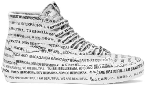 Giày Vans Sk8-Hi Tapered 'We Are Beautiful White' VN0A4U162Q2 Giày Vans Sk8-Hi Tapered 'We Are Beautiful White' VN0A4U162Q2
